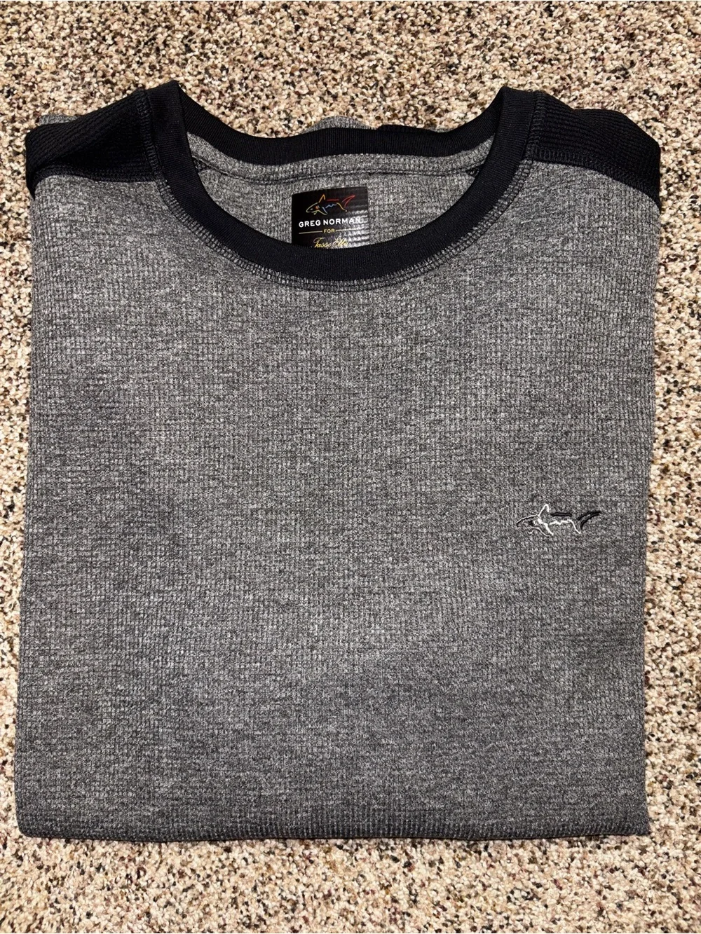 Greg Norman Men’s Lg Long Sleeve Waffle Knit Thermal Performance Pullover - Picture 2 of 7